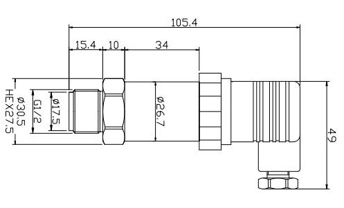 BPHT24 Bộ biến áp phẳng không gỉ cảm biến áp suất 4-20mA 2