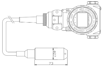BHZ93420-III Máy truyền cảm biến mực lỏng 0.1% Độ chính xác Máy cảm biến mực nước 4 20ma 0