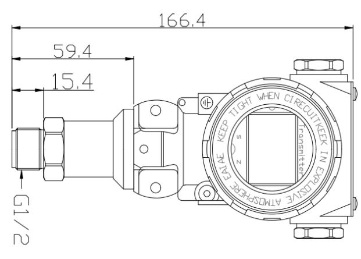 4-20mA Phân kính truyền áp suất LCD hiển thị Digital Pressure Transmitter 0