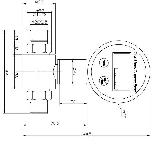M&aacute;y ph&aacute;t &aacute;p suất vi sai BPZ2008, Đồng hồ đo &aacute;p suất nước, Cảm biến &aacute;p suất 1